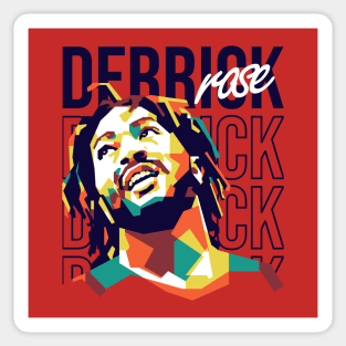 Derrick Rose on WPAP art 1 Sticker